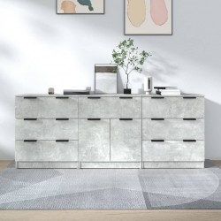 Sonata H Бюфет от 3 части, бетонно сиво, инженерно дърво - Living