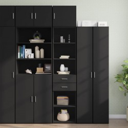Sonata H Тесен шкаф за съхранение черен 45x42,5x225 см инженерно дърво - Corpuri, vitrine, biblioteci modulare