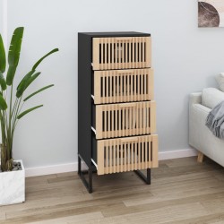 Sonata H Висок шкаф, черен, 40x30x95 см, инженерно дърво - Corpuri, vitrine, biblioteci modulare