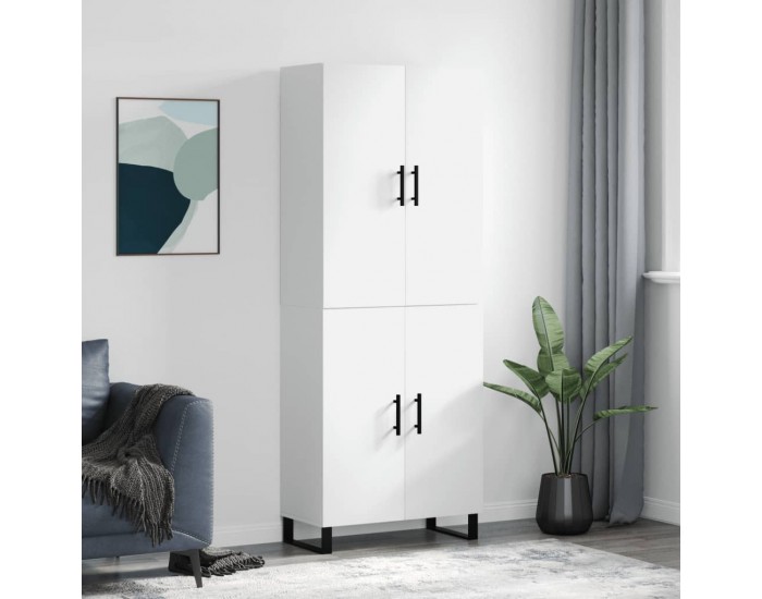 Sonata Dulap înalt, alb, 69,5x34x180 cm, lemn compozit
