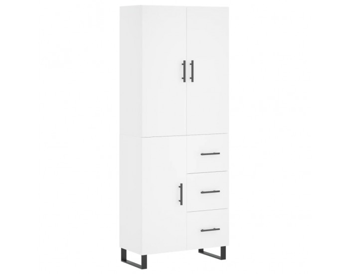 Sonata Dulap înalt, alb, 69,5x34x180 cm, lemn compozit