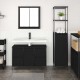 Sonata H Комплект мебели за баня с рафт 2 pcs Черен дъб 36 x 35 x 165 см
