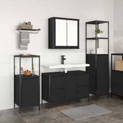 Sonata H Комплект мебели за баня с рафт 3 pcs Черен дъб 36 x 35 x 165 см - Dulapuri de baie