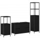 Sonata H Комплект мебели за баня с рафт 3 pcs Черен дъб 36 x 35 x 165 см