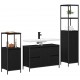 Sonata H Комплект мебели за баня с рафт 3 pcs Черен дъб 36 x 35 x 165 см