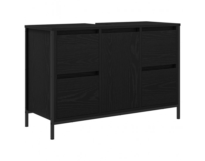 Sonata H Комплект мебели за баня с рафт 3 pcs Черен дъб 36 x 35 x 165 см
