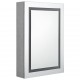 Sonata H LED шкаф с огледало за баня, бетонно сив, 50x13x70 см