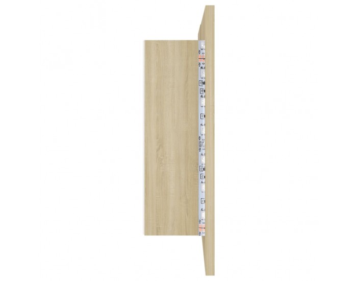 Sonata H Шкаф с LED огледало за баня, дъб сонома, 80x12x45 см, акрил