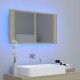 Sonata H Шкаф с LED огледало за баня, дъб сонома, 80x12x45 см, акрил