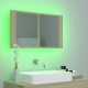 Sonata H Шкаф с LED огледало за баня, дъб сонома, 80x12x45 см, акрил