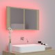 Sonata H Шкаф с LED огледало за баня, дъб сонома, 80x12x45 см, акрил