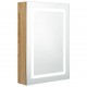 Sonata H LED шкаф с огледало за баня, цвят дъб, 50x13x70 см