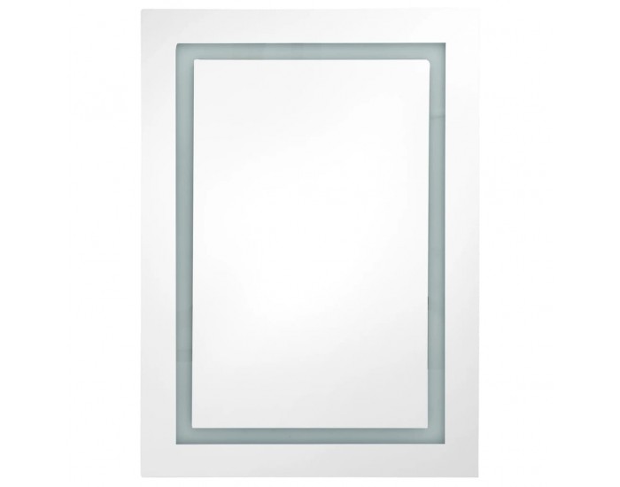 Sonata H LED шкаф с огледало за баня, цвят дъб, 50x13x70 см