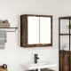 Sonata H Стенен шкаф за баня с огледало опушен дъб 60x21x60 cm
