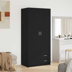 Sonata H Гардероб с чекмедже Черен дъб 80 x 52 x 180 см Инженерно дърво - Dulapuri