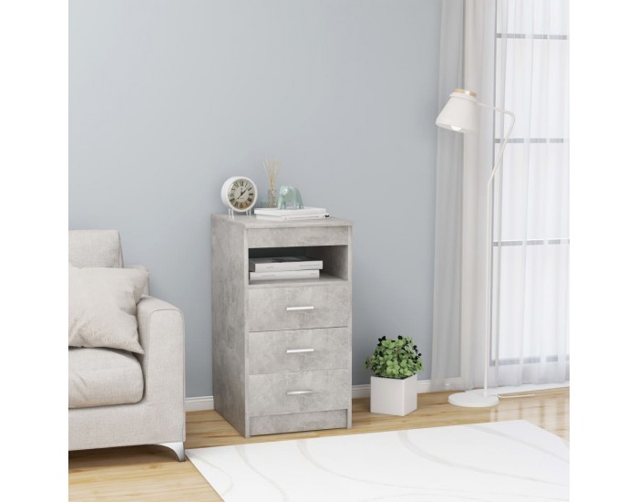 Sonata H Шкаф с чекмеджета бетонно сив 40x50x76 см инженерна дървесина