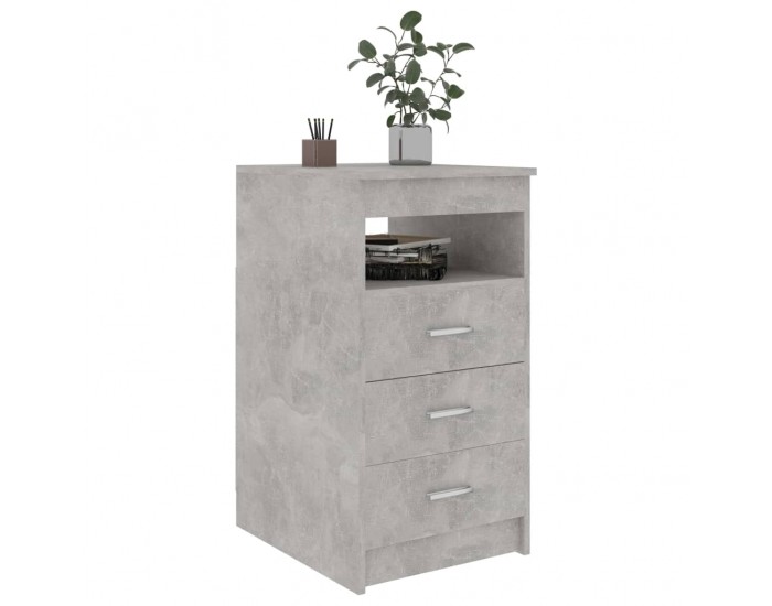 Sonata H Шкаф с чекмеджета бетонно сив 40x50x76 см инженерна дървесина