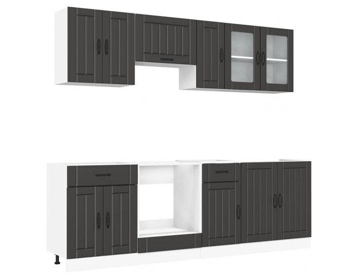 Sonata H Комплект кухненски шкафове от 8 части Kalmar, инженерно дърво