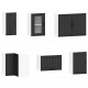 Sonata Set dulap de bucătărie 11 piese „Lucca” lemn negru prelucrat
