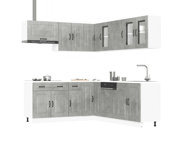Sonata H Комплект кухненски шкафове от 11 части Kalmar, инженерно дърво