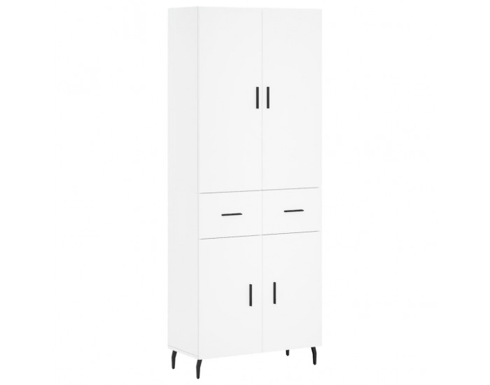 Sonata H Висок шкаф, бял, 69,5x34x180 см, инженерно дърво