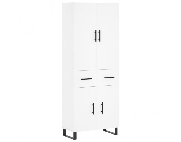 Sonata Dulap înalt, alb, 69,5x34x180 cm, lemn compozit