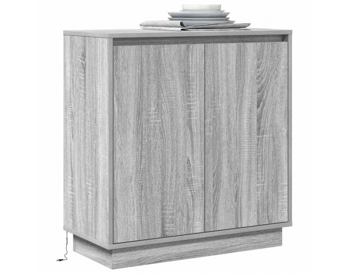 Sonata H Шкафче с рафт Сив Сонома 71 x 34.5 x 75 см Инженерно дърво