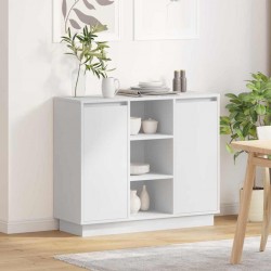 Sonata H Шкаф с рафт със съхранение Бяло 90 x 32 x 75 см Инженерно дърво - Corpuri, vitrine, biblioteci modulare