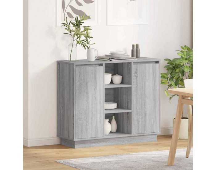 Sonata H Шкаф с рафт с врата Сив Сонома 90 x 32 x 75 см Инженерно дърво