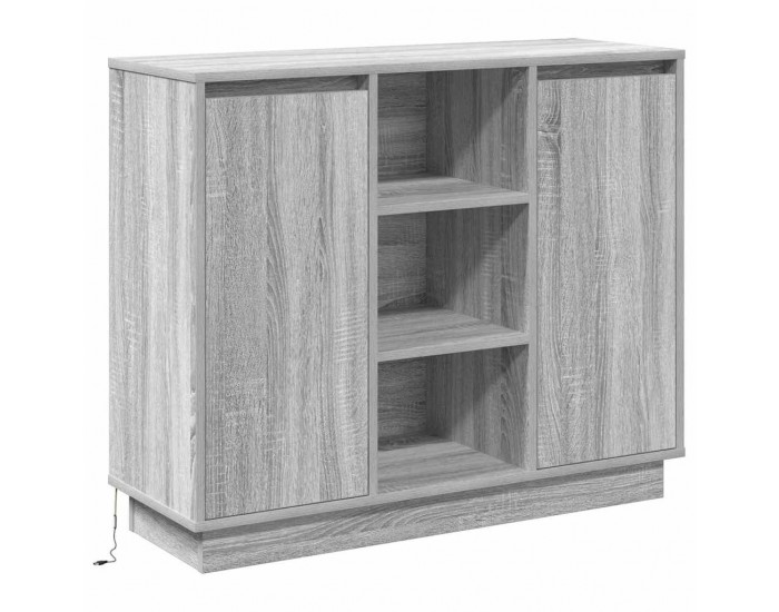 Sonata H Шкаф с рафт с врата Сив Сонома 90 x 32 x 75 см Инженерно дърво
