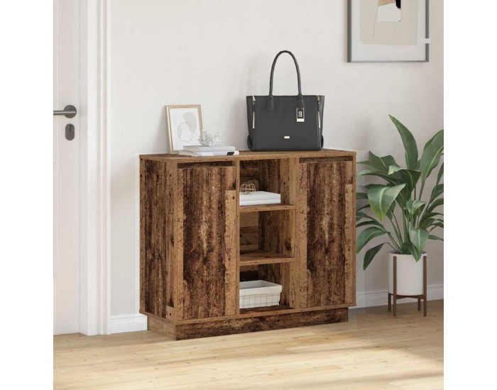 Sonata H Шкаф с рафт с врата Старо дърво 90 x 32 x 75 см Инженерно дърво