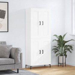 Sonata H Висок шкаф, бял, 69,5x34x180 см, инженерно дърво - Living