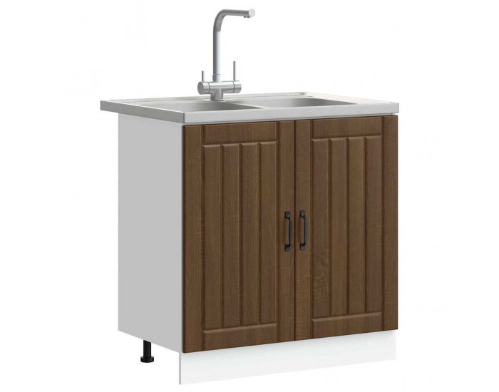 Sonata H Кухненски шкаф с врата Lucca 2 pcs Кафяво 80 x 46 x 81.5 см