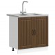 Sonata H Кухненски шкаф с врата Lucca 2 pcs Кафяво 80 x 46 x 81.5 см