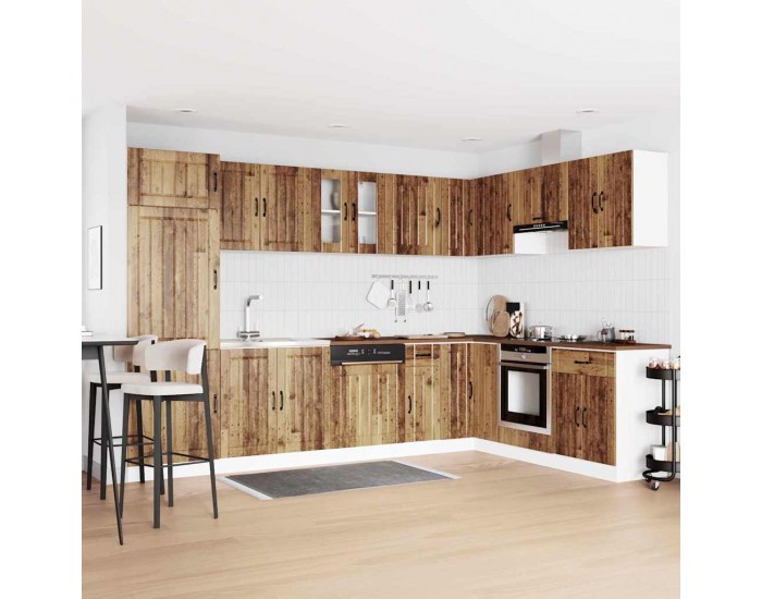 Sonata H Кухненски шкаф с врата Lucca 2 pcs Кафяво 80 x 46 x 81.5 см