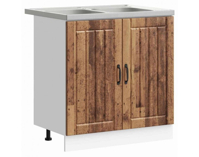 Sonata H Кухненски шкаф с врата Lucca 2 pcs Кафяво 80 x 46 x 81.5 см