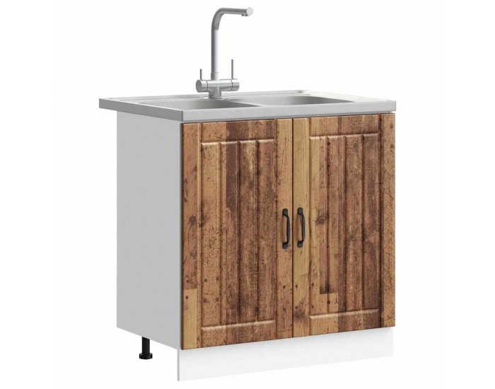 Sonata H Кухненски шкаф с врата Lucca 2 pcs Кафяво 80 x 46 x 81.5 см