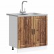 Sonata H Кухненски шкаф с врата Lucca 2 pcs Кафяво 80 x 46 x 81.5 см
