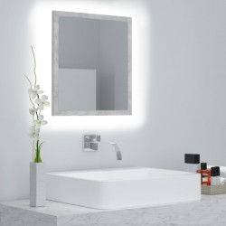 Sonata H LED огледало за баня, бетонно сиво, 40x8,5x37 см, акрил - Baie