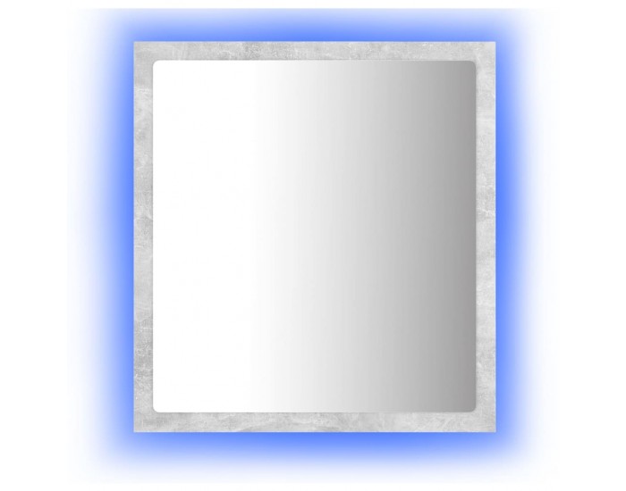 Sonata H LED огледало за баня, бетонно сиво, 40x8,5x37 см, акрил