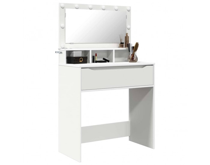 Sonata H Тоалетки за спалня Бяло 80 x 39,6 x 135 см Инженерно дърво