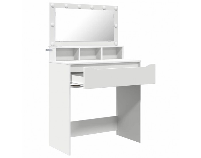 Sonata H Тоалетки за спалня Бяло 80 x 39,6 x 135 см Инженерно дърво