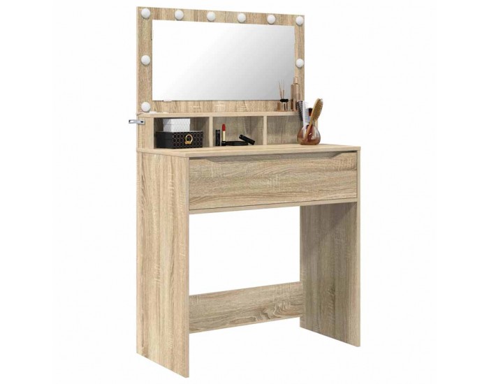 Sonata H Тоалетки за спалня с чекмедже Сонома дъб 80 x 39,6 x 135 см