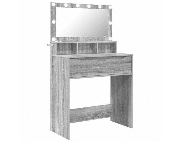 Sonata H Тоалетки за спалня с чекмедже Сив Сонома 80 x 39,6 x 135 см