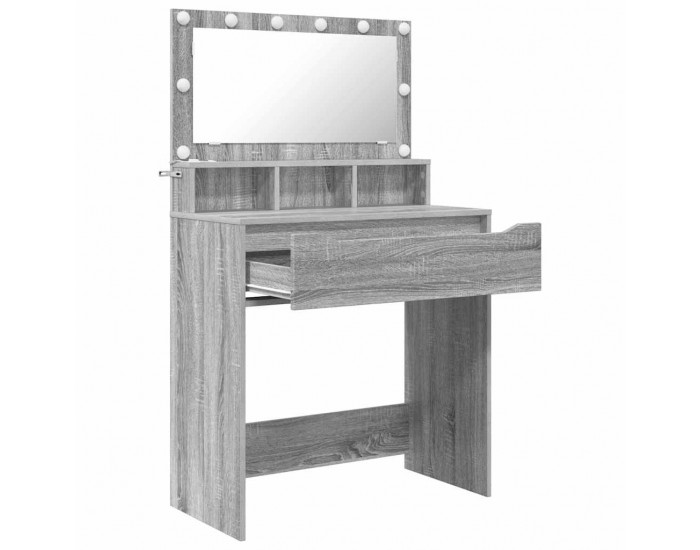 Sonata H Тоалетки за спалня с чекмедже Сив Сонома 80 x 39,6 x 135 см