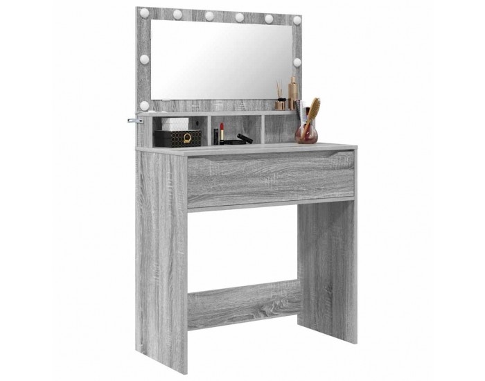 Sonata H Тоалетки за спалня с чекмедже Сив Сонома 80 x 39,6 x 135 см
