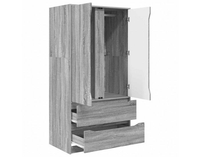 Sonata H Шкаф за баня Сив Сонома 79,5 x 49 x 156 см Инженерно дърво