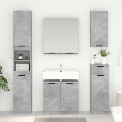 Sonata H Шкаф за баня Циментено сиво 64,5 x 33,5 x 59 см Инженерно дърво - Dulapuri de baie