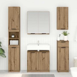 Sonata H Шкаф за баня с врата Дъб 64,5 x 33,5 x 59 см Инженерно дърво - Dulapuri de baie