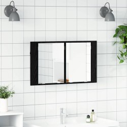 Sonata H Шкаф с огледало за баня с рафт Черния дъб 80 x 12 x 45 см - Dulapuri de baie